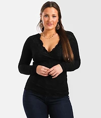 Lace Surplice Top