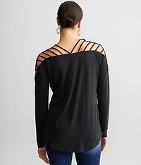 Strappy Cold Shoulder Top