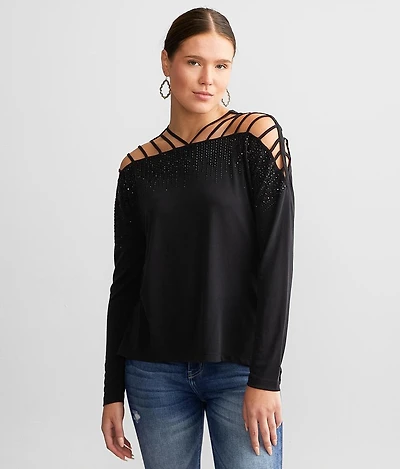 Strappy Cold Shoulder Top