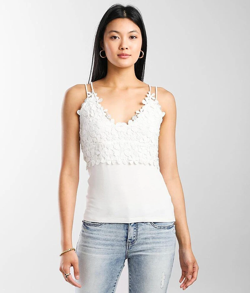 Floral Crochet Tank Top