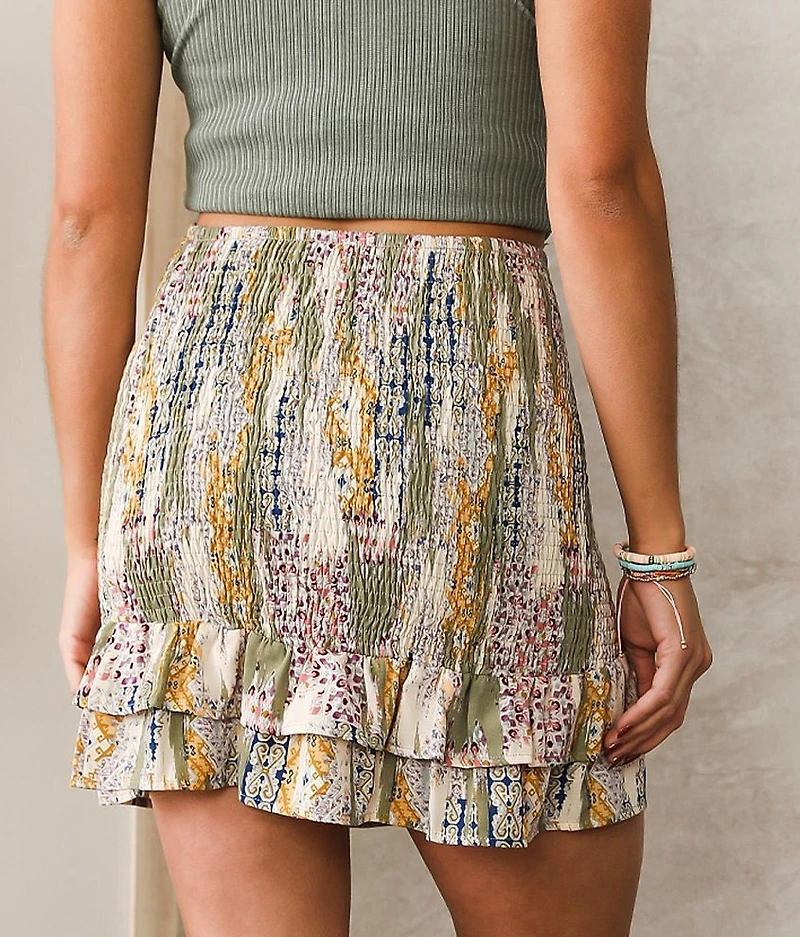 Smocked Mini Skirt
