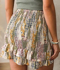Smocked Mini Skirt
