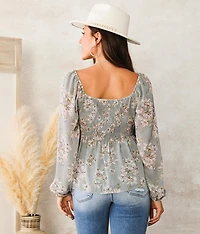 Floral Chiffon Top
