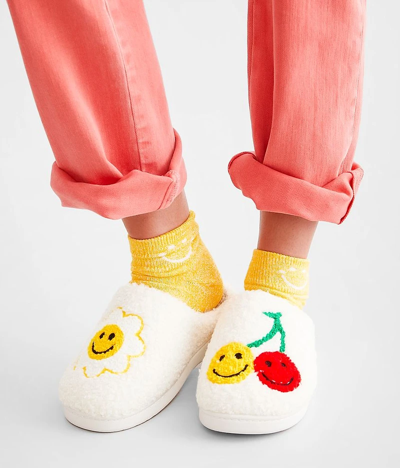Cozi Smiley Flower & Cherries Slipper