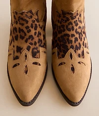 Sonni Leopard Western Ankle Boot
