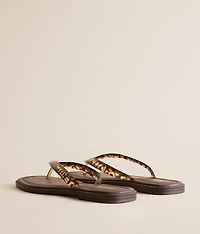 Alexiss Leopard Print Flip Flop