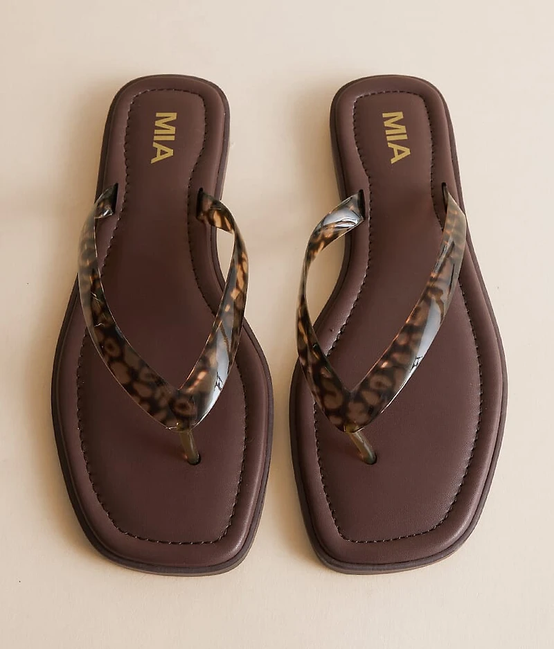 Alexiss Leopard Print Flip Flop