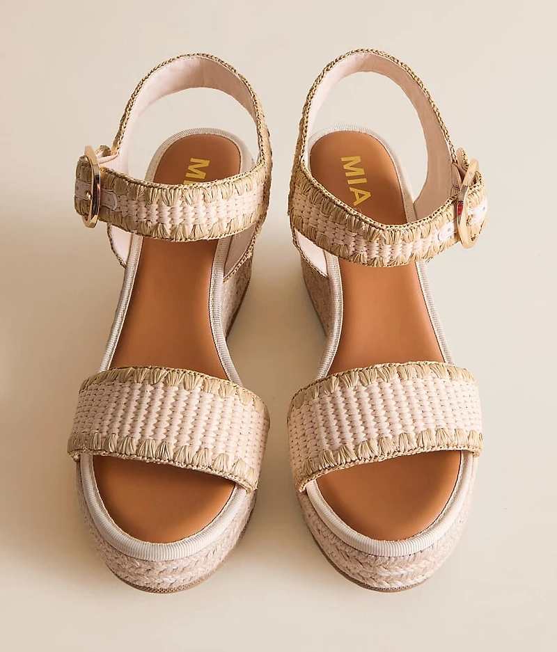 Raffia Whipstitch Wedge Sandal