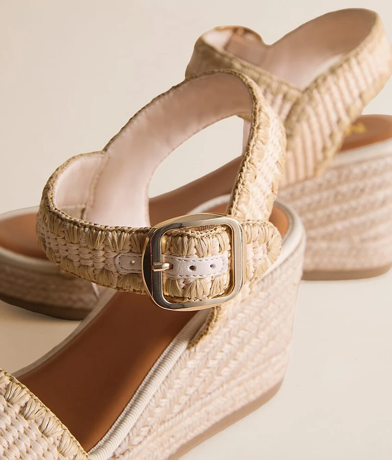 Raffia Whipstitch Wedge Sandal