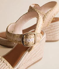 Raffia Whipstitch Wedge Sandal