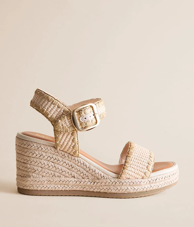Raffia Whipstitch Wedge Sandal