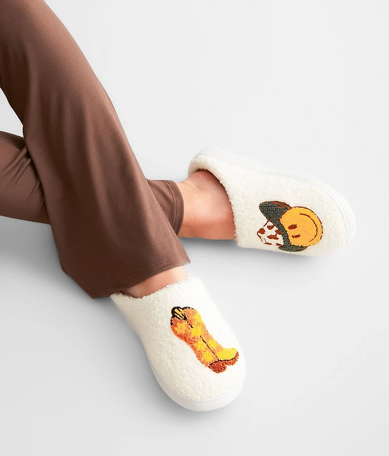 Cozi Smiley Western Slipper
