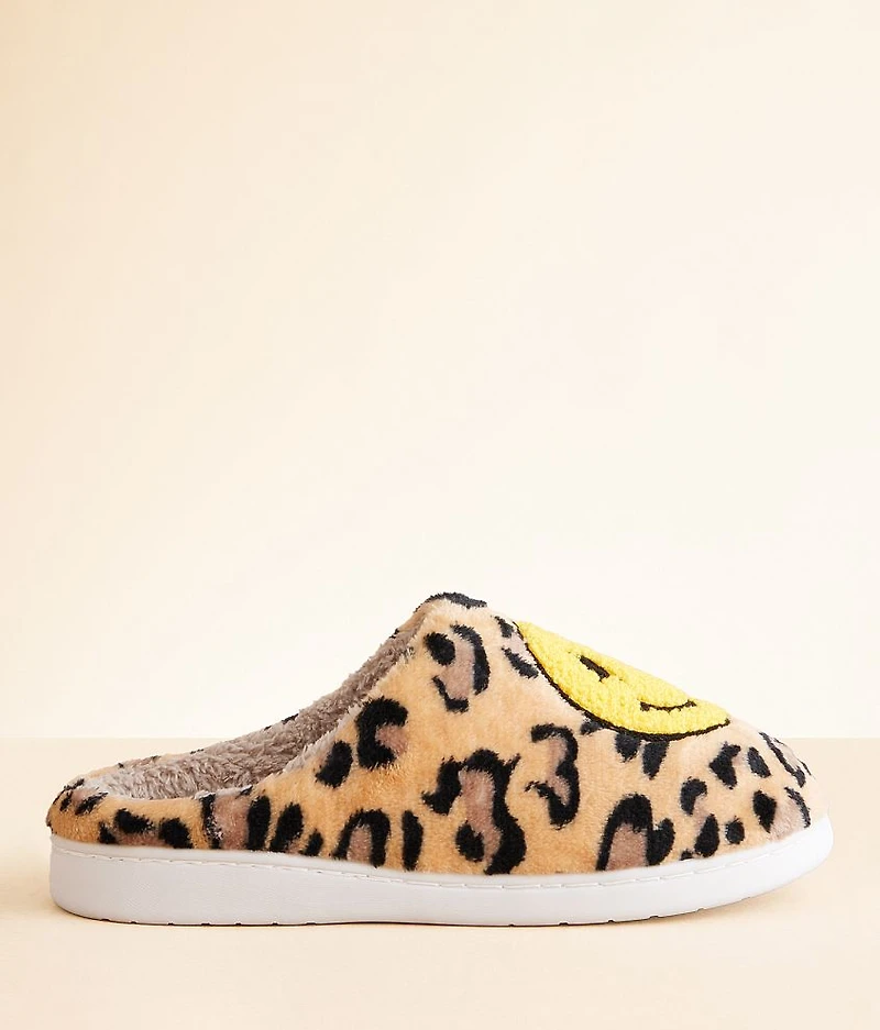 Cozi Smiley Leopard Slipper