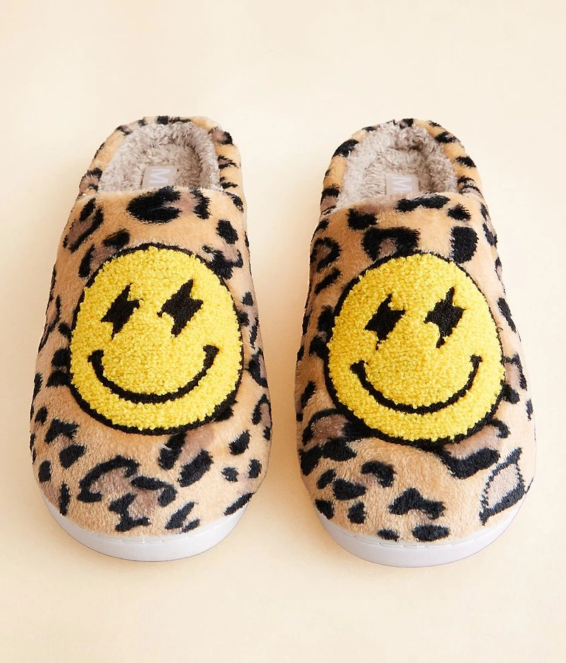 Cozi Smiley Leopard Slipper