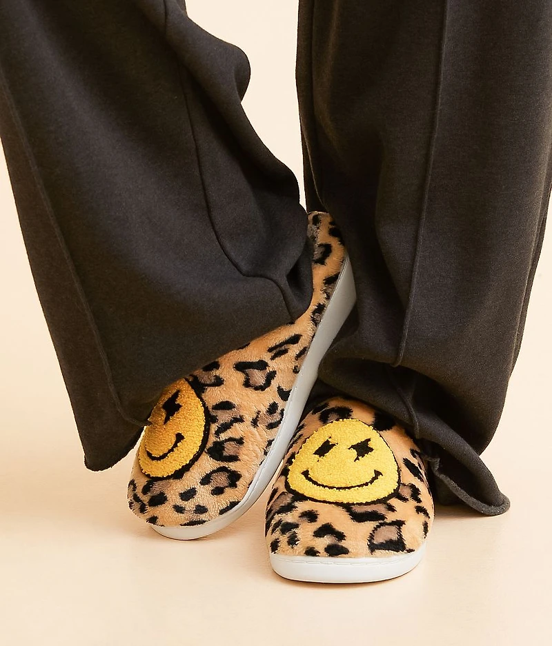 Cozi Smiley Leopard Slipper