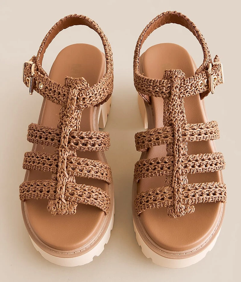 Harllow Raffia Chunky Heeled Sandal