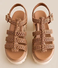 Harllow Raffia Chunky Heeled Sandal