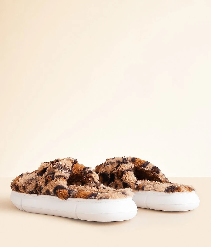 Leopard Criss Cross Slipper