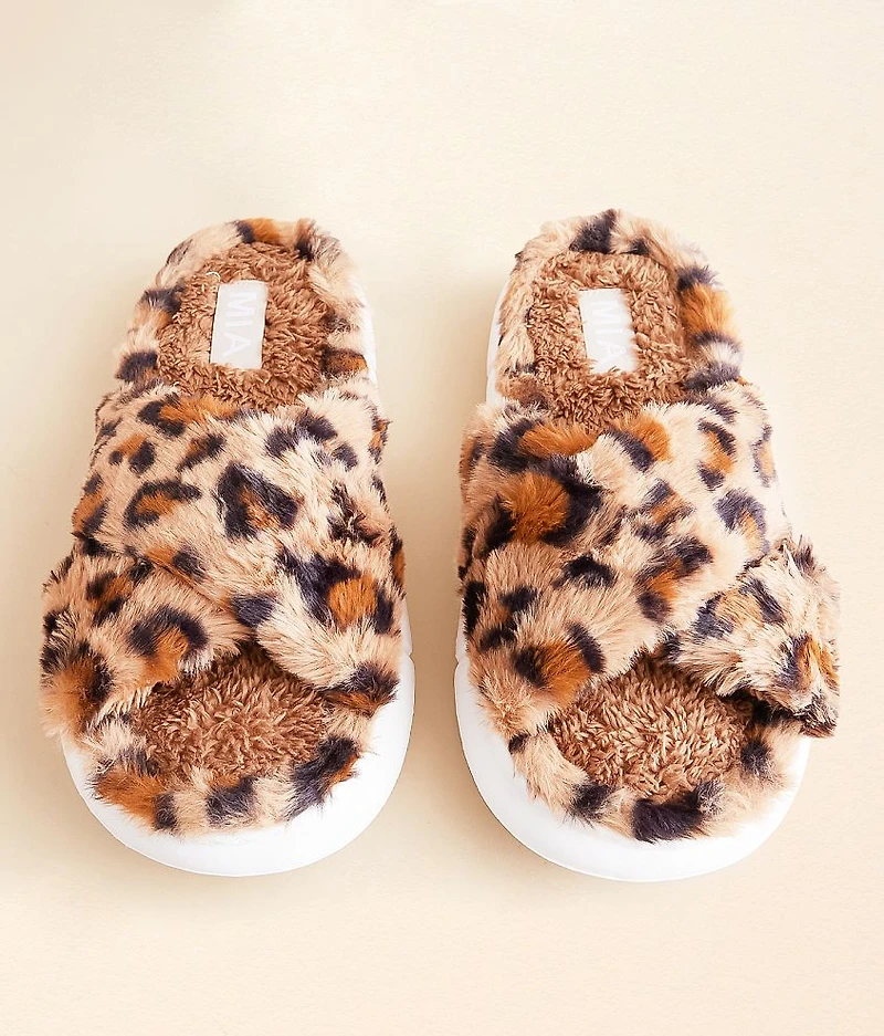 Leopard Criss Cross Slipper