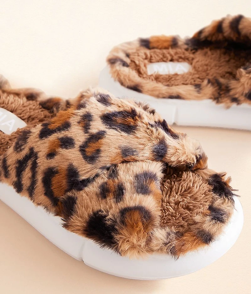 Leopard Criss Cross Slipper