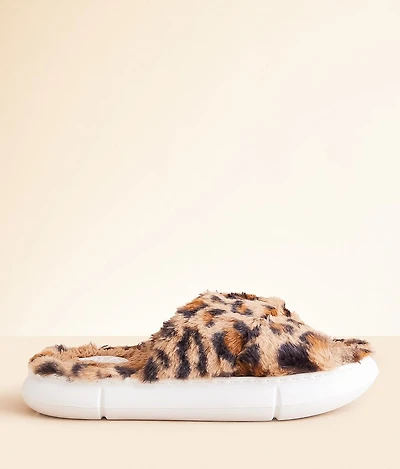 Leopard Criss Cross Slipper