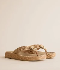 Pattiee Raffia Flip Flop