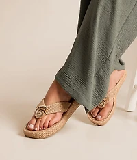 Pattiee Raffia Flip Flop