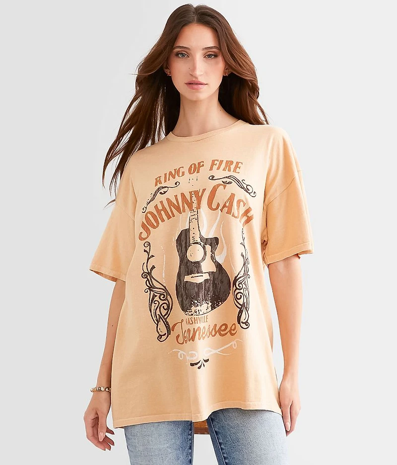 Johnny Cash Ring Of Fire Band T-Shirt