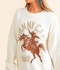 Johnny Cash Cowboy Oversized Band Pullover