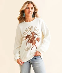 Johnny Cash Cowboy Oversized Band Pullover