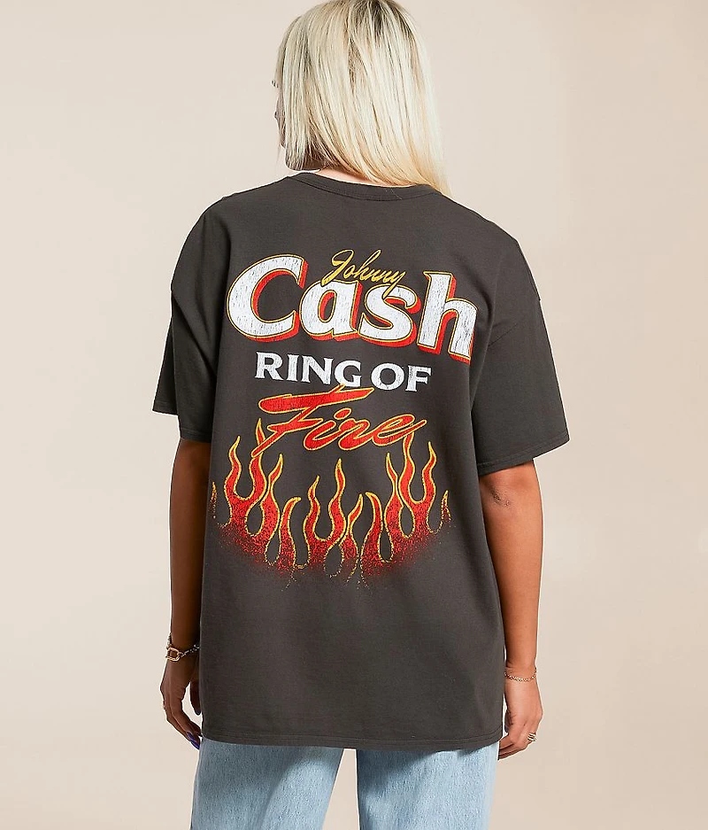Johnny Cash Ring Of Fire Band T-Shirt