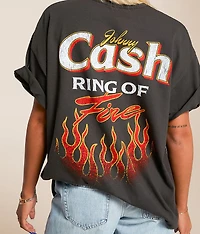Johnny Cash Ring Of Fire Band T-Shirt