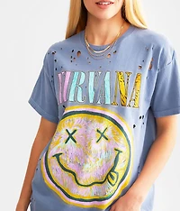 Nirvana® Smiley Oversized Band T-Shirt