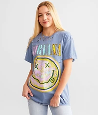 Nirvana® Smiley Oversized Band T-Shirt