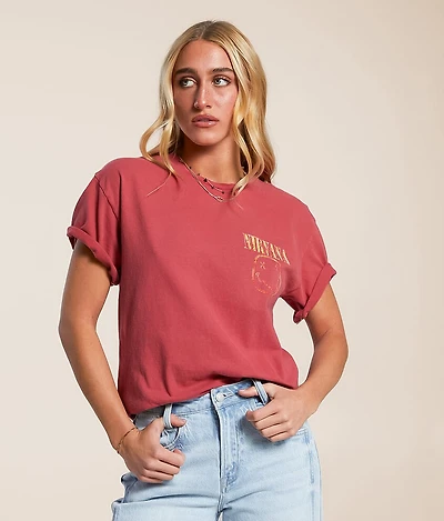 Nirvana Smiley Oversized Band T-Shirt