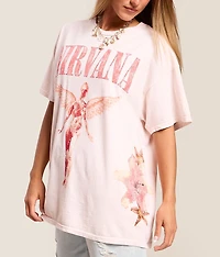 Nirvana Floral Oversized Band T-Shirt
