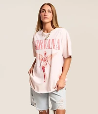 Nirvana Floral Oversized Band T-Shirt