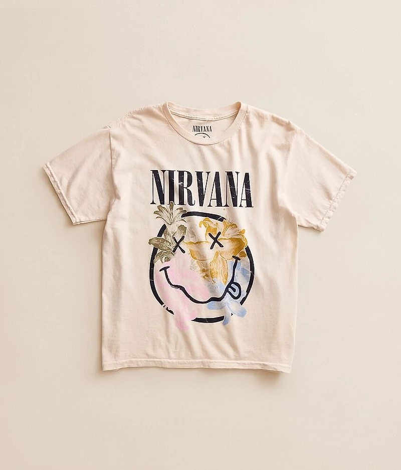 Girls - Nirvana Smiley Band T-Shirt