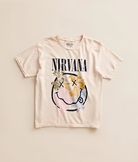 Girls - Nirvana Smiley Band T-Shirt