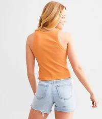 Have Fun Smiley Cropped Tank Top