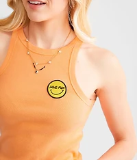 Have Fun Smiley Cropped Tank Top