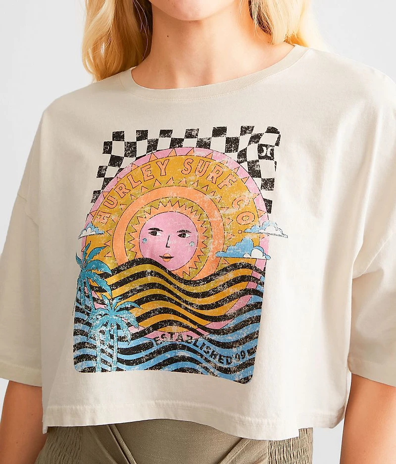 Psychedelic Surf Cropped T-Shirt