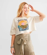 Psychedelic Surf Cropped T-Shirt