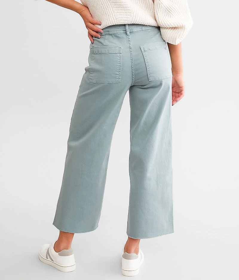 Cropped Wide Leg Stretch Pant