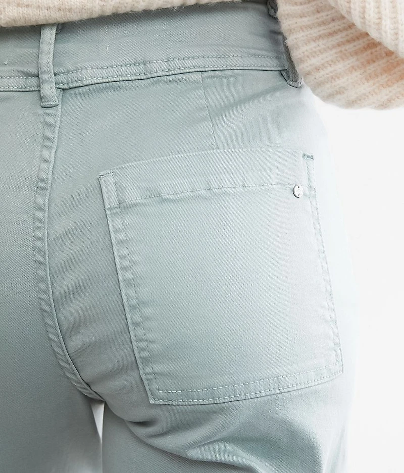 Cropped Wide Leg Stretch Pant