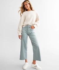 Cropped Wide Leg Stretch Pant