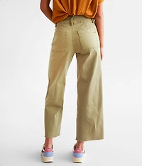 Cropped Wide Leg Stretch Pant