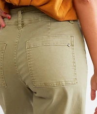 Cropped Wide Leg Stretch Pant