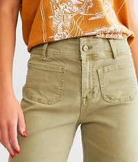 Cropped Wide Leg Stretch Pant