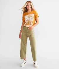 Cropped Wide Leg Stretch Pant